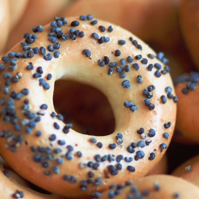 Donas con glaseado y chispas