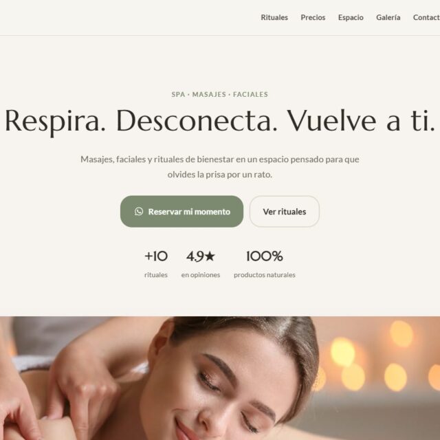 Vista previa de la plantilla web Calma