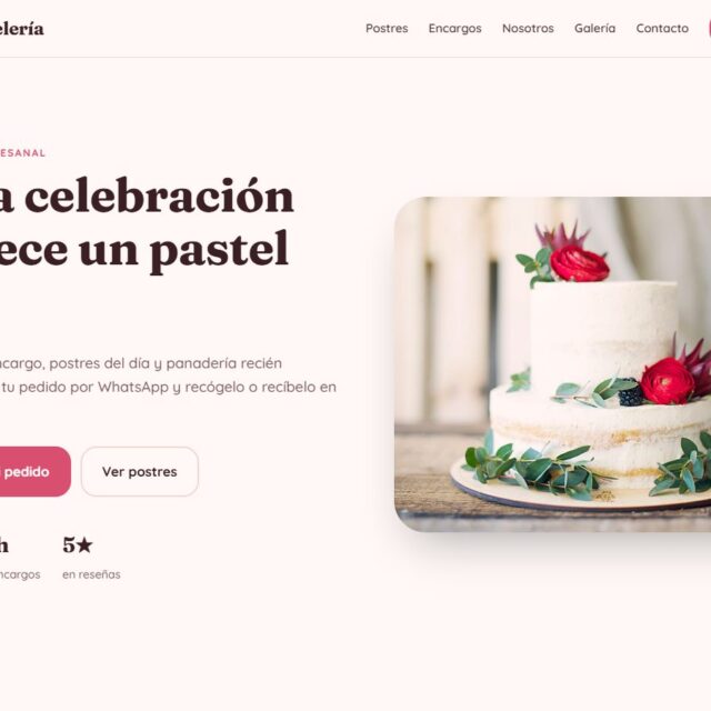 Vista previa de la plantilla web Dulce