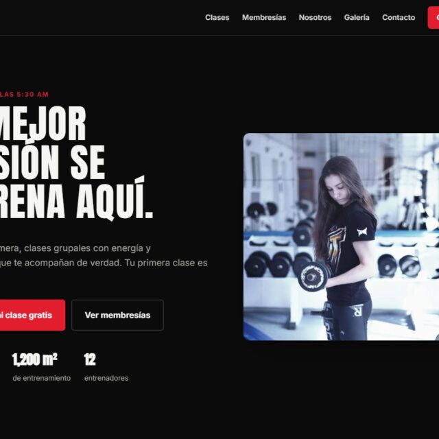 Vista previa de la plantilla web Fuerza