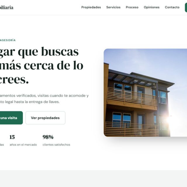 Vista previa de la plantilla web Hogar
