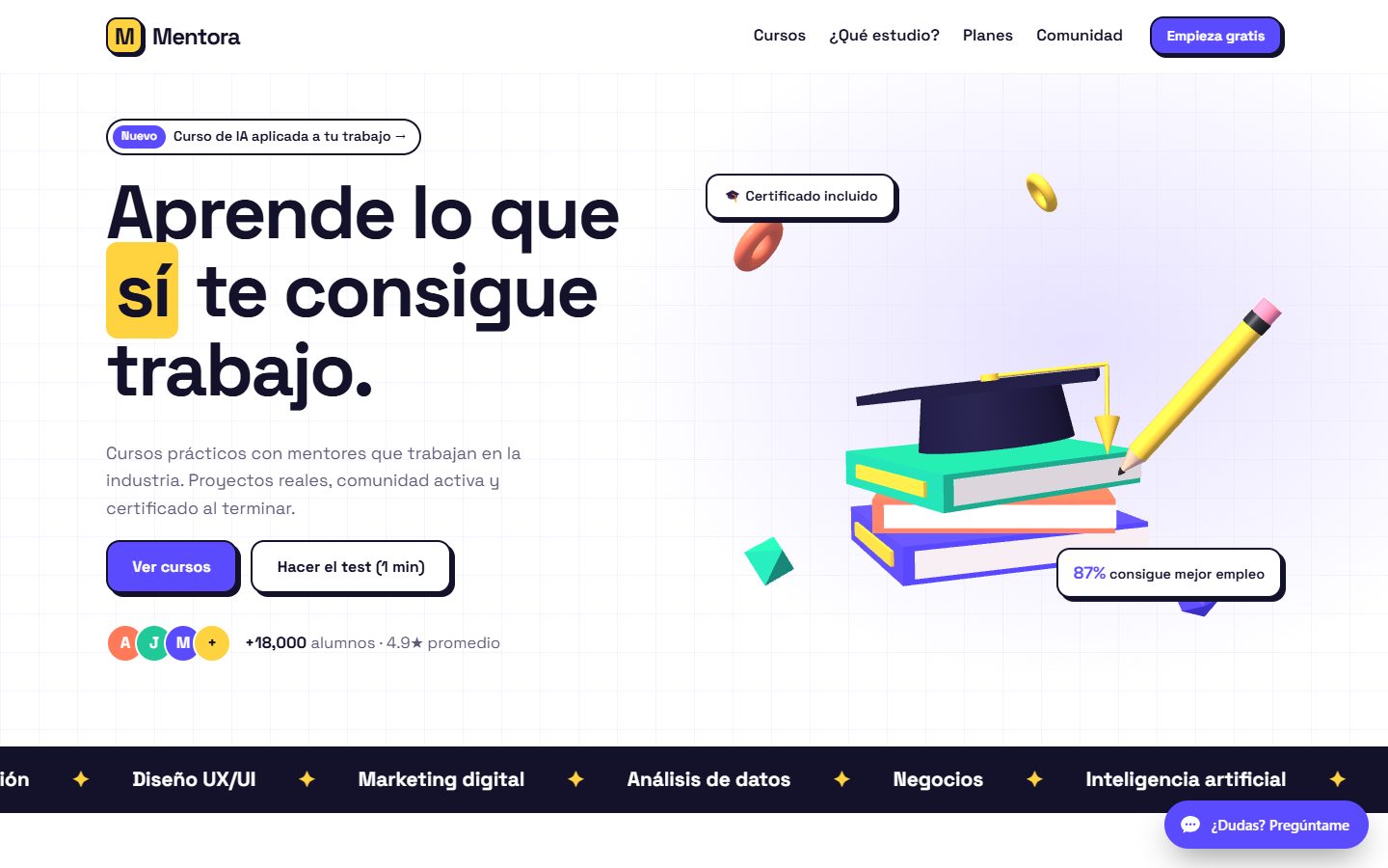 Vista previa de la plantilla Mentora