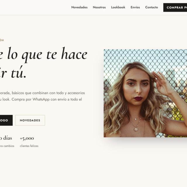 Vista previa de la plantilla web Moda