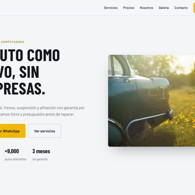 Vista previa de la plantilla web Motor