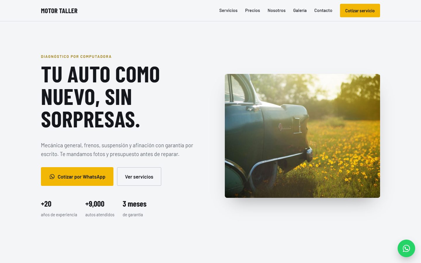 Vista previa de la plantilla Motor