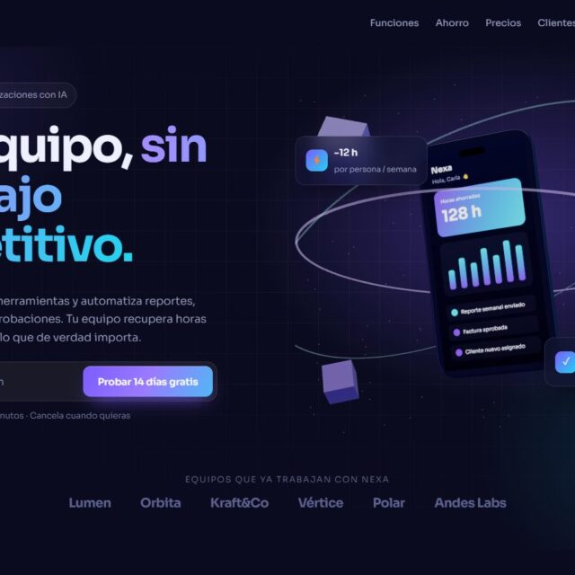 Vista previa de la plantilla web Nexa