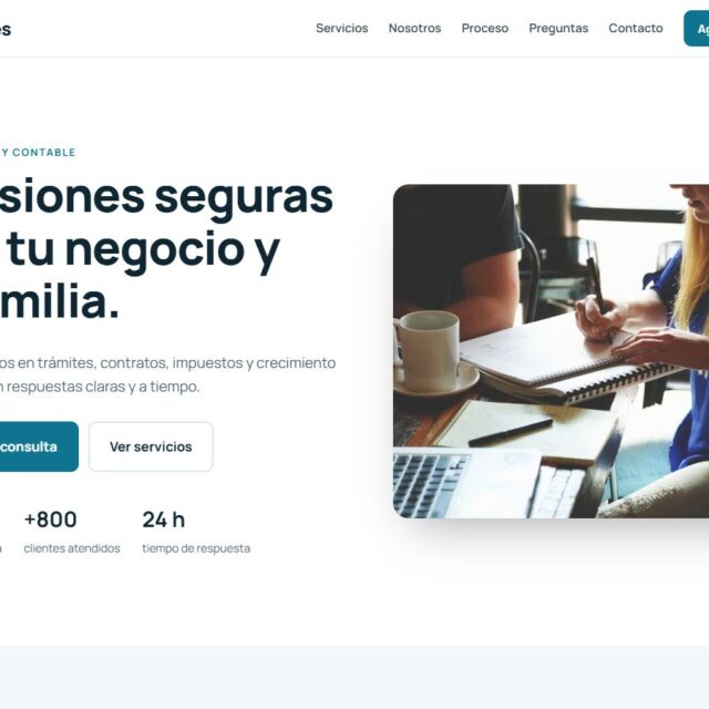 Vista previa de la plantilla web Pro