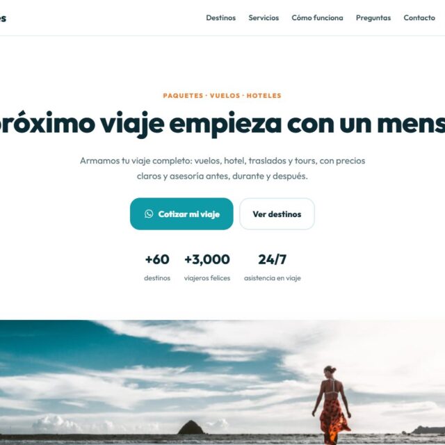 Vista previa de la plantilla web Rumbo