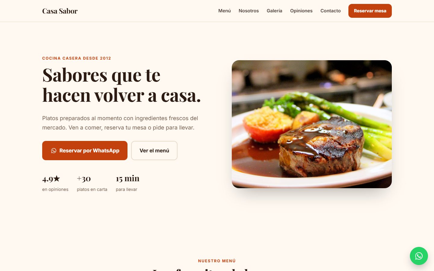 Vista previa de la plantilla Sabor