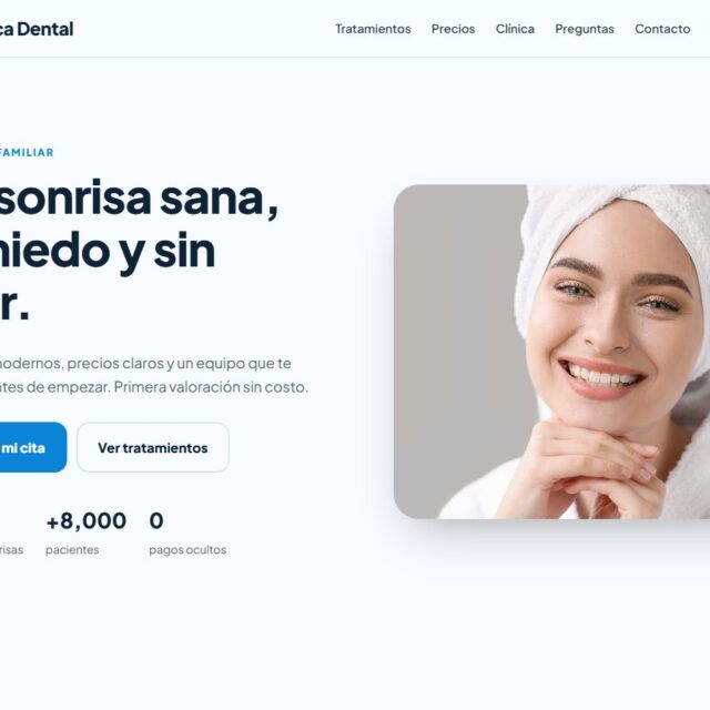 Vista previa de la plantilla web Sonríe