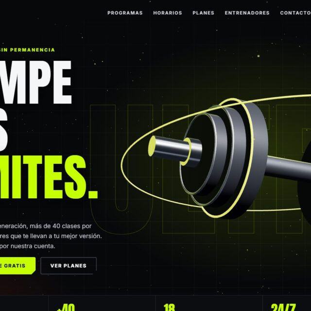 Vista previa de la plantilla web UltraGymm